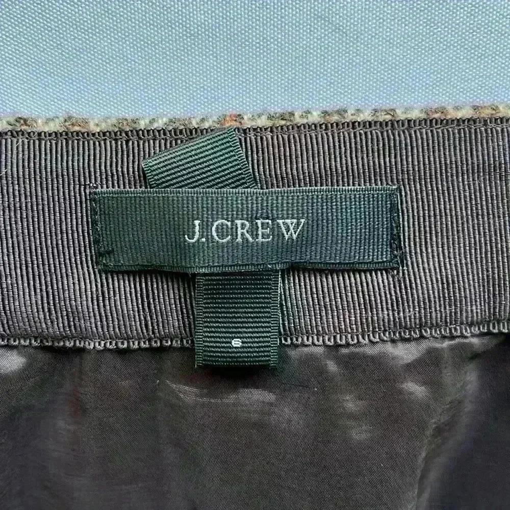 EUC J Crew Black Label Y2K 90s Lambs Wool Mini Skirt Plaid Preppy Brown Sz 6 - Picture 6 of 12